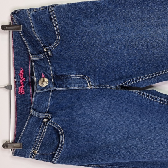 Wrangler Bootcut Mid-Rise Blue Jeans Size 7/8 ×32 Style 10MWBAR - Picture 7 of 15